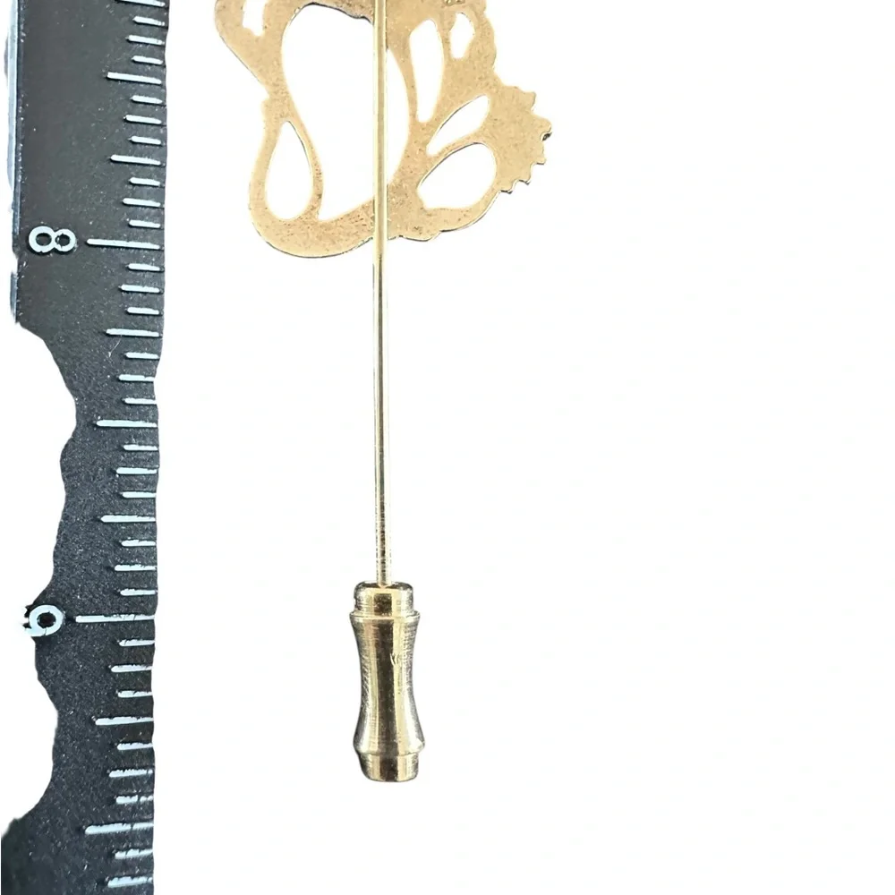 Floral‎ Gold Stick Pin